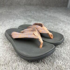 Chaco Open Toe Thong Sandals Size 7 Peach Outdoor Beach Flat Flip Flop Slides